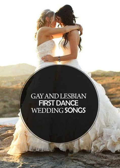 Gay and Lesbian First Dance Wedding Songs || Kiss My Tulle Wedding Songs First Dance, Dance Wedding Songs, First Dance Wedding Songs, Wedding Ceremony Songs, First Dance Wedding, Lesbian Weddings, Gay Weddings, Lgbt Wedding, Two Brides