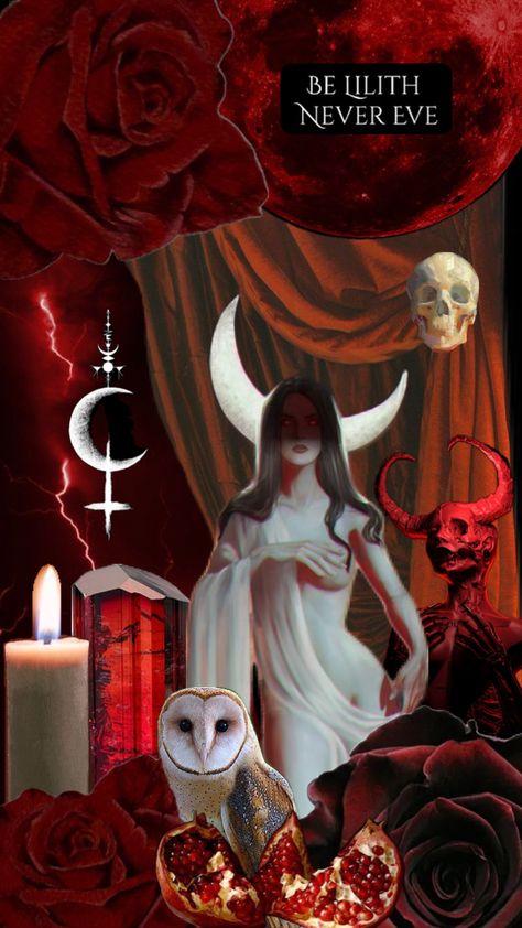 #lilith #witch #dark #redaestheticwallpaper #wallpapaer #witchcraft raft Lilith Aesthetic, Dark Witch Aesthetic, Lady Lilith, Lillith Goddess, Sweet Hug, Traditional Witchcraft, I See Red, Dark Witch, Goddess Energy