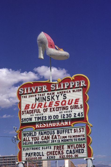 1960's -70'S Las Vegas Casinos and Neon Signs - Digital Image - Silver Slipper Casino 8.0 X 5.3 300 dpi Old Vegas Aesthetic, El Cortez Las Vegas, Mcm Architecture, Excited Girl, Silver Slippers, Danger Days, Vintage Vegas, Old Vegas, Vintage Las Vegas