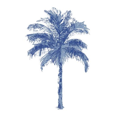 Bay Isle Home Tempe Palm Blue II by Kristen Drew | Wayfair Coastal Pictures, Coastal Prints, Room Posters, Canvas Home, Outdoor Shade, Blue Aesthetic, Palm Tree, High Quality Art Prints, Art Materials