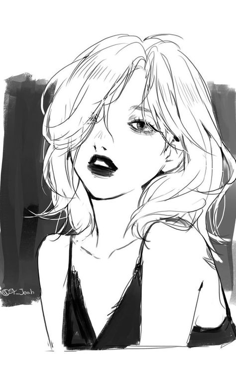 Soyeon Drawing, Gidle Drawing, Black And White Fanart, Soyeon Fanart, Soyeon Nxde, Gidle Fanart, Digital Art Black And White, Black And White Digital Art, Top Drawing