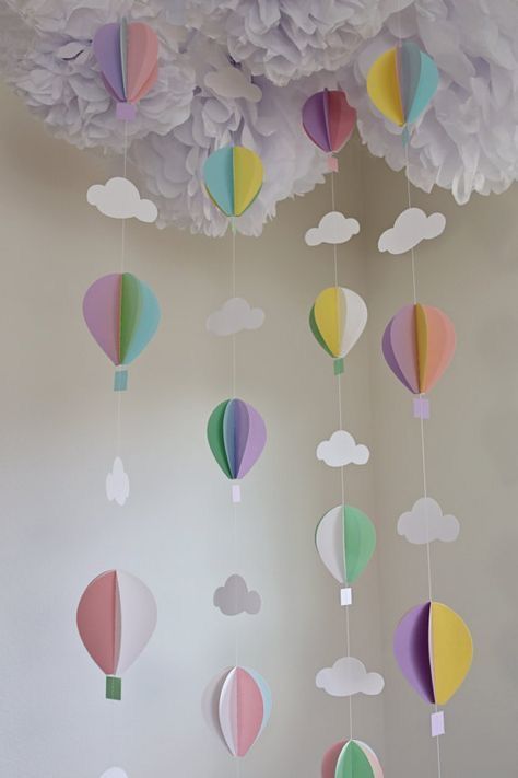 Hot Air Balloon Theme, Balloon Theme, Hot Air Balloon Party, Idee Babyshower, Pastel Balloons, Summer Crafts For Kids, Mothers Day Crafts For Kids, Hot Air Balloons, Air Balloons