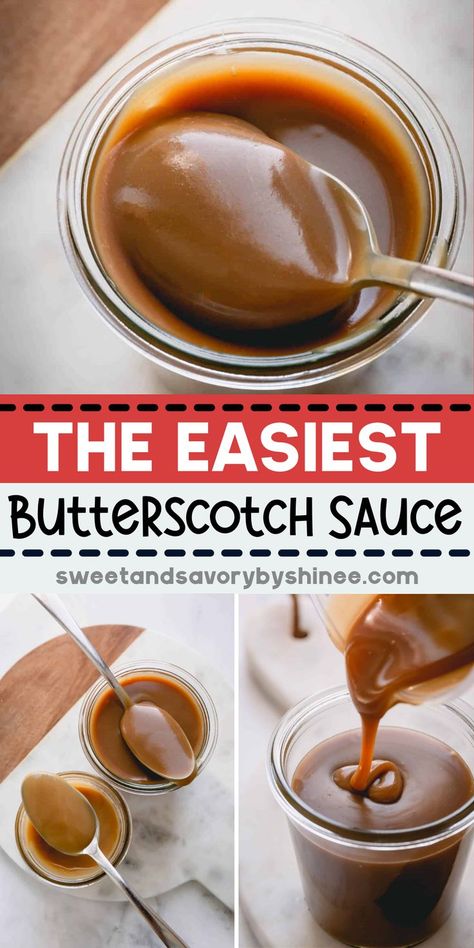 Butterscotch Sauce Recipe Easy, How To Make Butterscotch Syrup, Butterscotch Simple Syrup, Diy Butterscotch Syrup, Homemade Butterscotch Syrup, Easy Butterscotch Sauce, Homemade Butterscotch Sauce, Butterscotch Syrup Recipe, Diy Butterscotch