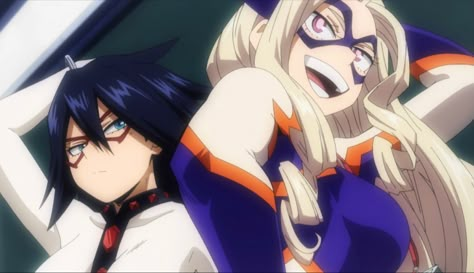 Mt. Lady & Midnight - My Hero Academia #bnha Rumi Mirko, Mha Midnight, My Hero Academia Screencaps, Bnha Screencaps, Mount Lady, Mt Lady, Upper Moon, Academia Art, Lady Midnight