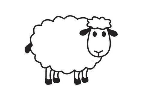 Sheep Clipart Black And White - ClipArt Best Animal Clip Art Black And White, How To Draw A Sheep, Draw Sheep, Sheep Clip Art, Draw A Sheep, Drawing Sheep, Sheep Template, Lamb Clipart, Sheep Clipart