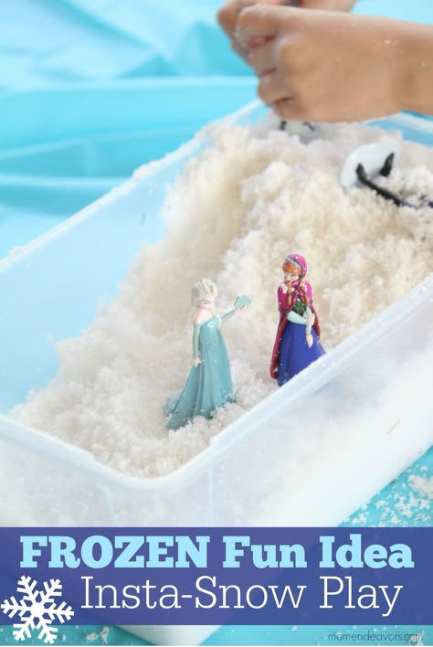 Frozen Fun Activity -  Pretend Snow Play. This is SO easy and SO fun!! Frozen Activity, Pretend Snow, Snow Activity, Frozen Activities, Dessert Trifle, Play Snow, Frozen Crafts, Frozen Bday Party, Snow Play