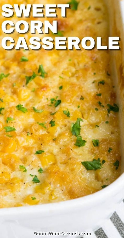 Side Dishes Corn, Sweetcorn Bake, Veggetti Recipes, Sweet Corn Casserole, Recipes Side Dishes, Corn Recipes Side Dishes, Over Mashed Potatoes, Corn Casserole Recipe, Corn Dishes