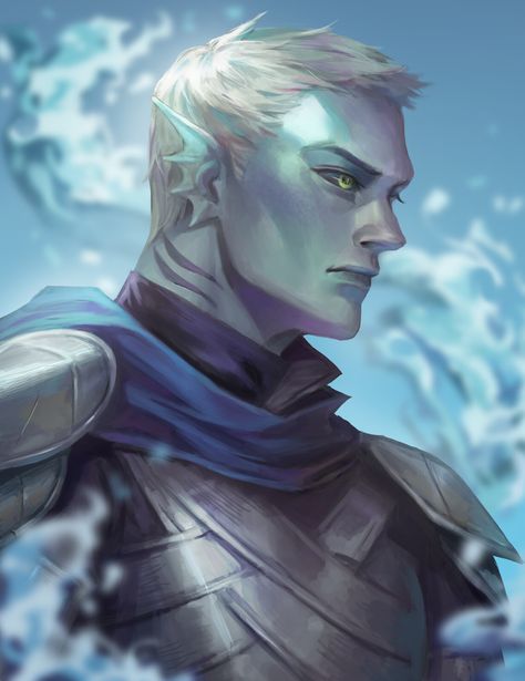 Triton Male Dnd, Sea Elf, Elf Characters, Fantasy Mermaids, Roleplay Characters, Fantasy Portraits, Fantasy Races, Dnd Art, Dungeons And Dragons Homebrew