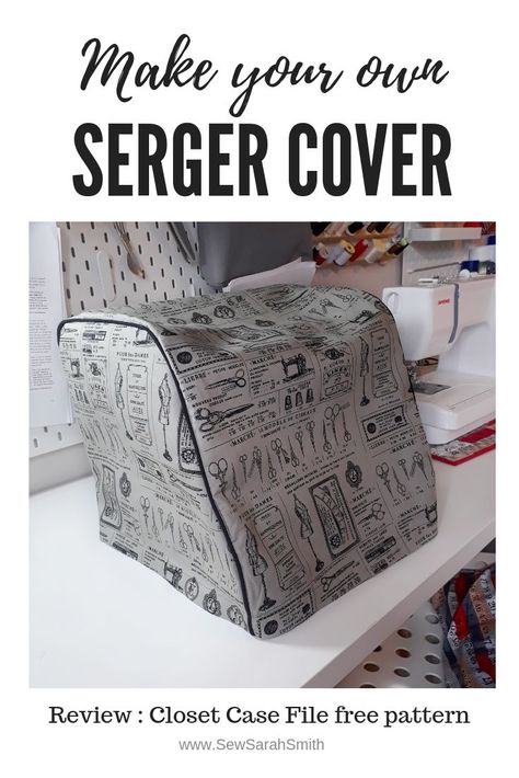 Sewing Machine Covers Ideas Free Pattern, Overlocker Cover Pattern, Serger Scrap Catcher Free Pattern, Serger Cover Pattern, Serger Cover Pattern Free, Overlocker Cover, Overlocker Projects, Serger Cover, Serger Sewing Projects