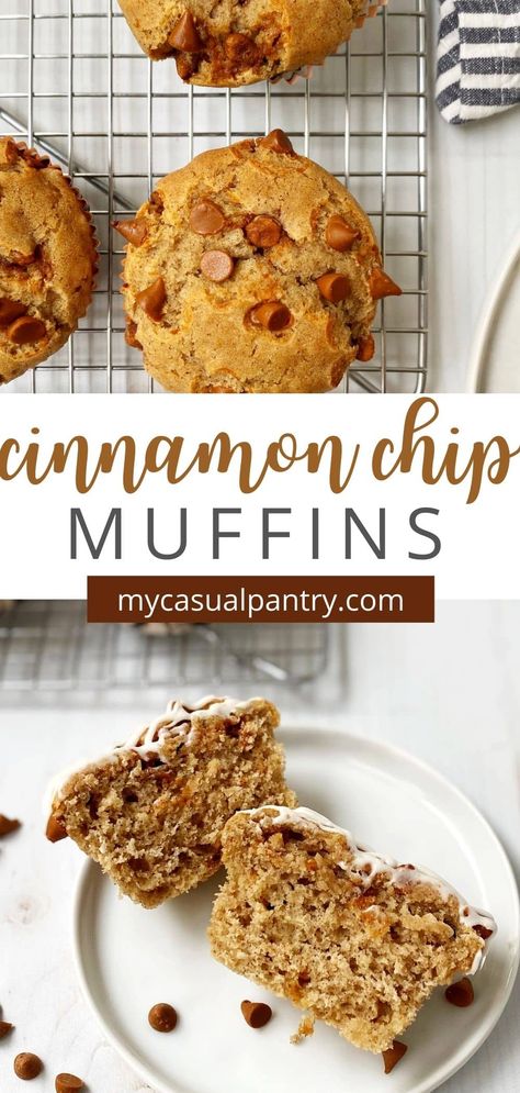 Cinnamon Chip Muffin Recipe, Cinnamon Chip Muffins, Cinnamon Muffins Easy, Cinnamon Chip Recipes, Muffin Top Pan, Savory Breakfast Recipes, Bread Bakery, Spice Muffins, Cinnamon Muffins