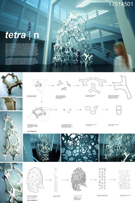 tetra | n: Glenn Wilcox & Anca Trandafiresc Phd Inspiration, Photoshop Architecture, Architecture Design Process, Concept Models Architecture, Architecture Concept Diagram, Parametric Architecture, Architecture Design Sketch, Generative Design, Digital Fabrication