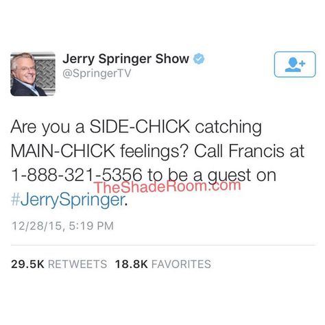 #JerrySpringer throwing hella shade  #Icant by theshaderoominc Funny Quotes Pictures, Jerry Springer, Funny Picture Quotes, Life Hack, Dec 30, Quotes Pictures, The Shade, Funny Quotes, Shades