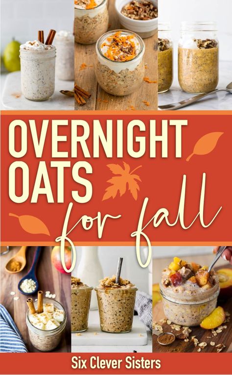 Fall Overnight Oats, Oats With Milk, Apple Overnight Oats, Hearty Breakfasts, Best Overnight Oats Recipe, Overnight Oats Recipes, Easy Breakfast Options, Breakfast Oats Overnight, Raw Oats