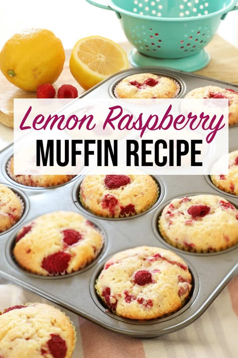 Raspberry Muffin Recipe, Raspberry Lemon Recipes, Raspberry Breakfast Recipes, Raspberry Muffins Easy, Lemon And Raspberry Muffins, Muffin Raspberry, Raspberry Muffins Healthy, Preschool Meals, Healthy Lemon Raspberry Protein Muffins