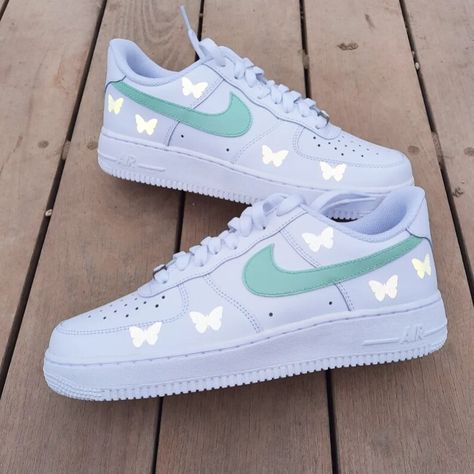 Af1 Custom, Blue Air, Custom Air Force 1, Air Force One, Shoe Company, Air Force Ones, Custom Sneakers, Tie Shoes, Custom Shoes