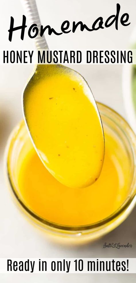 Honey Mustard Dressing Recipe, Homemade Honey Mustard Dressing, Mustard Dressing Recipe, Honey Mustard Salad Dressing, Mustard Salad Dressing, Dairy Free Salads, Homemade Honey Mustard, Mustard Vinaigrette, Honey Mustard Vinaigrette