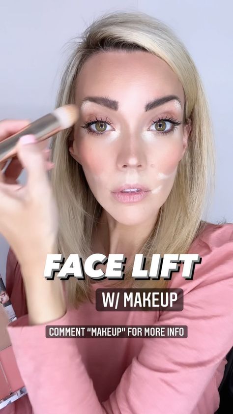 katetwigg on Instagram: 😱Face Lifting Makeup?!?! YES! 👏🏻You can use contour and brighter foundation shades to give the look of a more lifted defined face! 👏🏻In… Face Lift Contour Makeup, Contour Face Lift, Concealer Lift Face, Counturing Face Lift, Face Lifting Makeup, Lifted Face Makeup Tutorial, Instant Face Lift Makeup, Face Lift Makeup Concealer, Cheek Lift