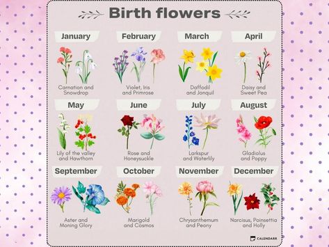 Birth Month Flowers: Discover What Yours Means - Calendarr Flower By Month, End Of Winter, Month Flowers, Sculpture Painting, Acrylic Flowers, Birth Month Flowers, Romantic Roses, Evil Spirits, Birth Month