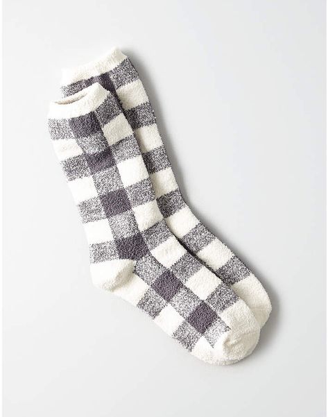 American Eagle Cozy Plaid Crew Sock American Eagle Outfits Winter, Pretty Socks, American Eagle Outfits, Clothes Items, American Eagle Shirts, Fluffy Socks, Spring Break Outfit, Ad Fashion, Comfy Socks