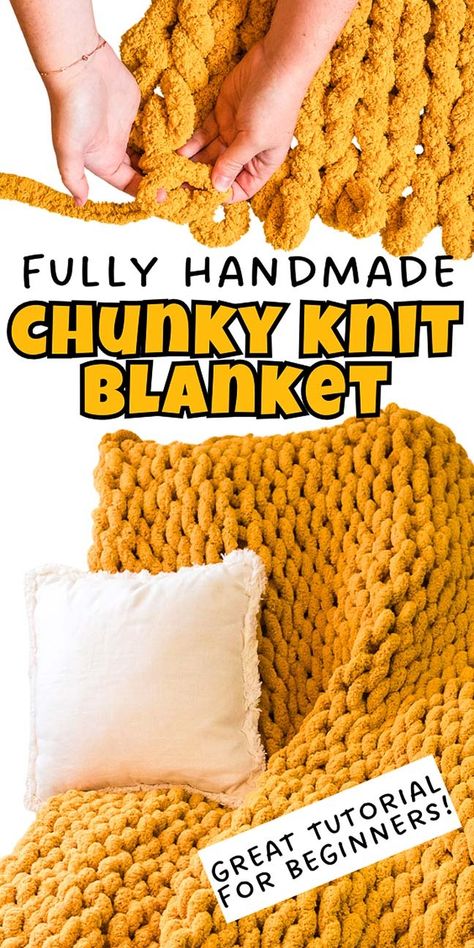 The crafting craze that's been viral for a while now is making chunky blankets. Just how chunky are these blankets, you might be wondering. Well, if you consider you're going to use your arms instead of a pair of knitting needles, you'll be able to imagine just how chunky! The tutorial is easy to follow and you don't even have to know how to knit or crochet. Absolutely anyone can do this fun crafting project and these gorgeous blankets make thoughtful gifts too, so you might gain a new hobby!