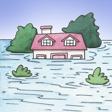 Water Flood Drawing, Floods Drawing, Tsunami Drawing, Save Water Poster Drawing, Fall Clip Art, House Cartoon, Blackpink Square Up, Doodle Pages, City Drawing