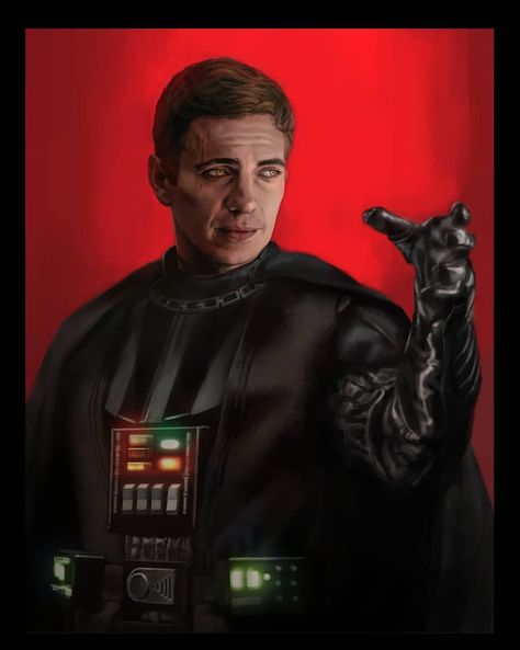 Anakin Skywalker Fanart, Vader Fan Art, Darth Vader Redesign, Darth Vader Fan Art, Jedi Art, Star Wars Villains, Anakin Vader, Star Wars Obi Wan, Star Wars Sith