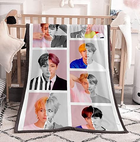 Bts Blanket, Merchandise Kpop, Bt21 Merch, Living Room Blanket, Army Room Decor, Suga Jimin, Bed Blankets, Couch Throw Blanket, Black Blanket