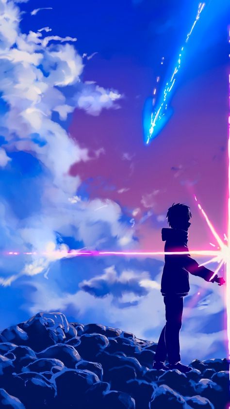 Your name anime multicolor style matching wallpaper/background Kimi No Na Wa Wallpaper, Your Name Wallpaper, Your Name Anime, Chinchillas, Cute Couple Wallpaper, Name Wallpaper, Matching Wallpaper, Couple Wallpaper, Tumblr Wallpaper