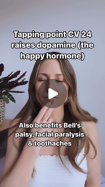 Tapping or holding the CV (or Ren) 24 point has been said to help raise dopamine which is our happy hormone. You can even add a mantra or... | Instagram Happiness Hormones, Bells Palsy, Facial Massage Routine, Caring Meaning, Hormone Support, Happy Hormones, Acupuncture Points, Oral Health Care, Happy Vibes