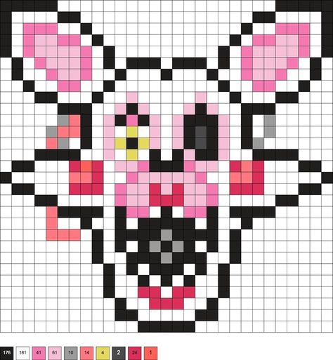 Fnaf Perler Beads, Fnaf Crafts, Easy Perler Beads Ideas, Easy Pixel Art, Pixel Art Templates, Instruções Origami, Pixel Drawing, Diy Perler Bead Crafts, Pixel Art Grid