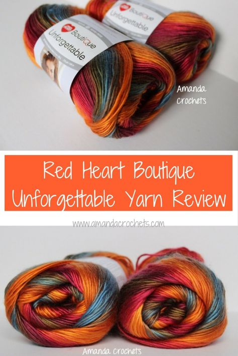 Red Heart Boutique unforgettable #rovingyarn #yarn #yarnreview #redheartyarn #redheart #redheartboutiqueunforgettable Red Heart Yarn Colors Combinations, Red Heart Yarn Free Patterns, Red Heart Ombre Yarn Crochet Patterns, Red Heart Unforgettable Yarn Patterns, Red Heart Brushed Yarn Patterns, Amanda Crochets, Red Heart Unforgettable, Red Heart Yarn Colors, Crochet Bloggers