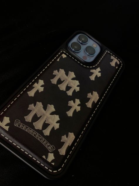 Aesthetic picture, dark contrast, Iphone 13 pro blue  Chrome Hearts Phone case Iphone 13 Pro Blue, Phone Cases Aesthetic, Picture Dark, Grunge Aesthetics, Cases Aesthetic, Unique Nail Art, Magnolia Park, Iphone Obsession, Pretty Iphone Cases