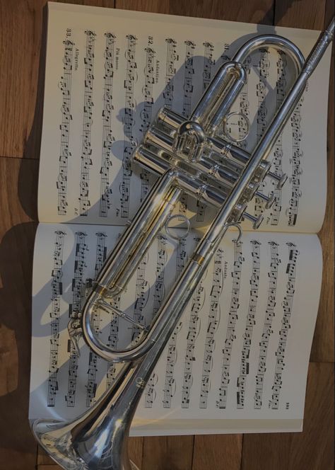 Jazz Trumpet Aesthetic, Music Instrument Aesthetic, Marching Band Aesthetic Trumpet, Band Class Aesthetic, Trumpet Background, Aesthetic Trumpet, Trumpet Aesthetic, Play Trumpet, Band Instruments