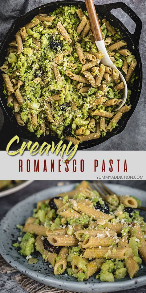 Romanesco Broccoli Recipe, Pasta With Anchovies, Romanesco Recipes, Romanesco Cauliflower, Romanesco Broccoli, Winter Pasta, Cauliflower Pasta, Seasonal Cooking, Filling Dinner