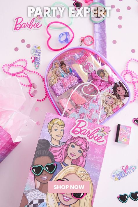 Throw your daughter the ultimate Barbie birthday party with these amazing DIY ideas. From pink balloons and decorations to loot bags that are too cute for words, your little one will be thrilled with this over-the-top celebration. Barbie Party Supplies, Decorations Balloons, Barbie Birthday Party, Party Expert, Party Supply Store, Balloons Party, Loot Bags, Barbie Birthday, Barbie Party