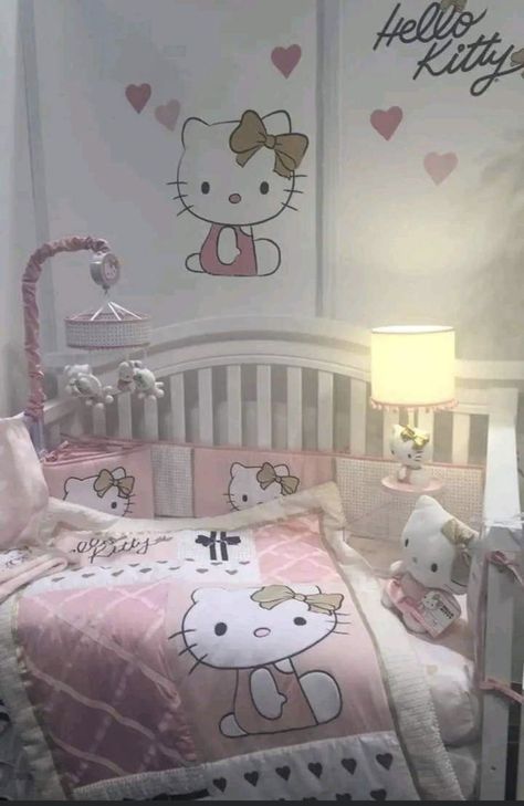 Hello Kitty Baby Clothes, Hello Kitty Nursery, Hello Kitty Baby Shower, Hello Kitty Baby, Baby Theme, Baby Room Themes, Hello Kitty Rooms, Being Broke, Kitty Baby