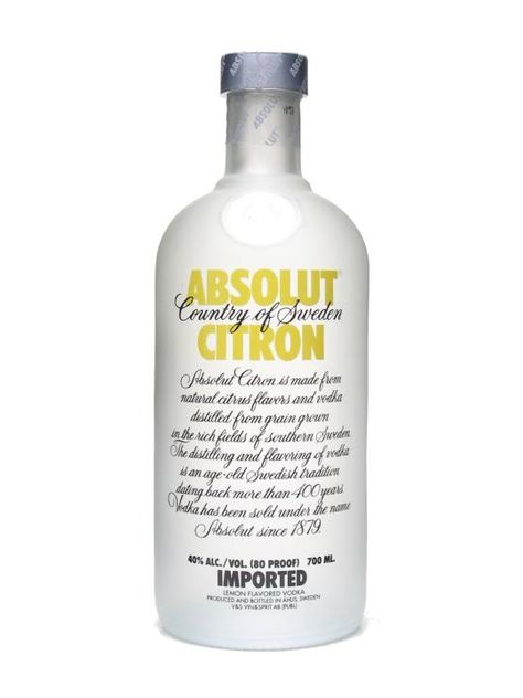 Absolut Citron Vodka Absolut Citron, Lemon Vodka, Swedish Traditions, Best Drinks, Absolut Vodka, Flavored Vodka, Citrus Fruits, Citrus Fruit, Lemon Lime