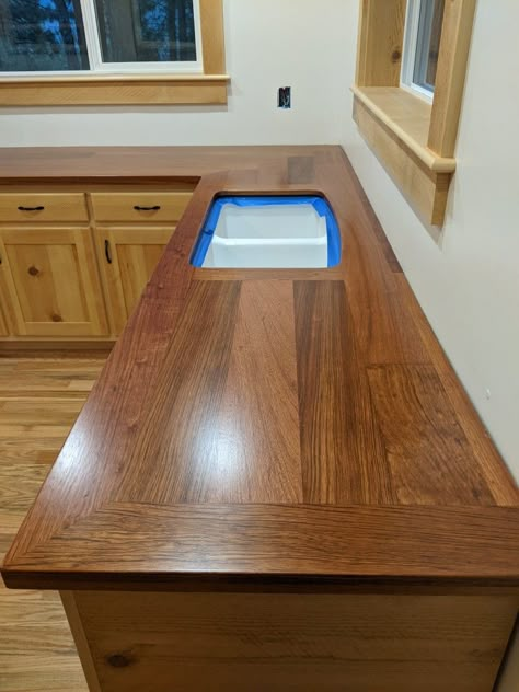 Hardwood Kitchen Countertops, Hardwood Flooring Countertops, Hardwood Countertops Kitchen, Hardwood Floor Countertop, 2x6 Countertop, Butcherblock Countertops Kitchen, Resin Kitchen Countertops, Cedar Countertop, Hardwood Countertops