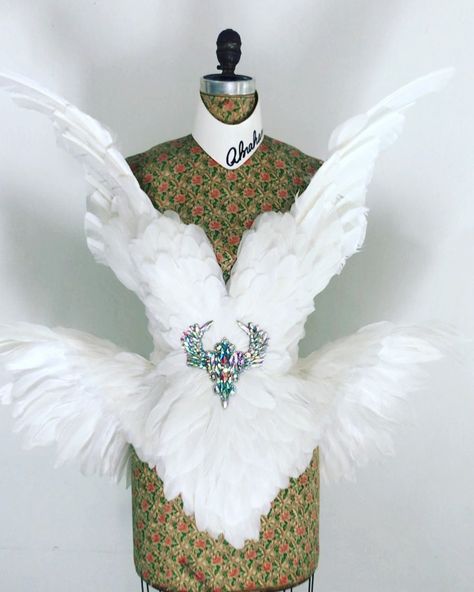 Celestial Corset, Dove Costume, Unconventional Clothing, Beauty Crystals, Angel Corset, Swan Fashion, Angel Outfits, Swan Artwork, Angels In America