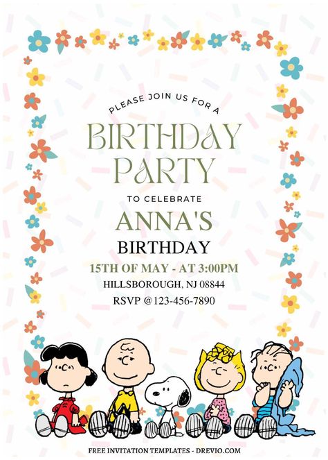 (Free Editable PDF) Snoopy And Lucy Birthday Invitation Templates | Download Hundreds FREE PRINTABLE Birthday Invitation Templates Snoopy Birthday Invitations, Lucy Birthday, Snoopy Birthday Party, Peanuts Birthday, Snoopy Party, Snoopy Birthday, Anna Birthday, Free Printable Birthday Invitations, Birthday Party Decorations Diy