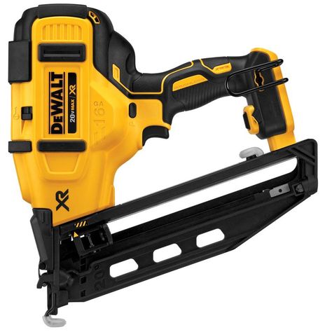 DEWALT 20-Volt Max 16-Gauge Cordless Angled Finish Nailer-DCN660B - The Home Depot Brad Nailer, Window Casing, Dewalt Tools, Woodworking Books, Cordless Tools, Impact Driver, Fine Woodworking, Crown Molding, Brushless Motor