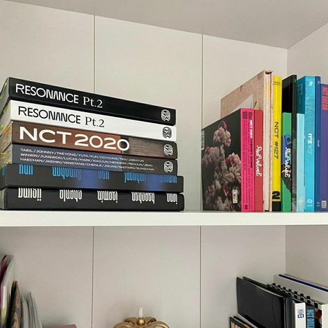 Nct Album Collection, Kpop Album Aesthetic, Kpop Shelf, Album Kpop, Kpop Room, Kpop Collection, My Better Half, Kpop Merchandise, Nct Album