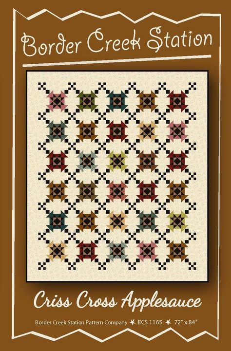 Criss Cross Applesauce Pattern - Paper Version Criss Cross Applesauce, Cat's Cradle, Quilt Club, Quilt In A Day, Stash Buster, Quilting Notions, Mystery Quilt, Fabric Kit, Block Of The Month