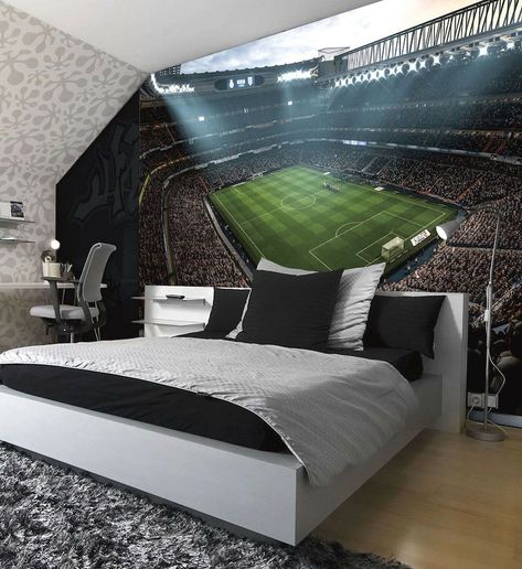 Soccer Room, Football Bedroom, Floor Murals, Football Wall, Floor Wallpaper, Football Stadium, Sports Wall, Sticker Wall, Floor Art