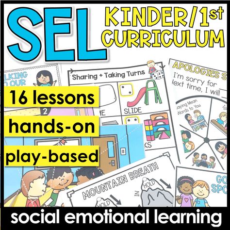 Social Emotional Learning Lessons With Kindergarten and 1st Grade SEL Activities - Shop The Responsive Counselor Elementary School Counseling Office, Restorative Circles, Activities For 1st Graders, Restorative Practices, Sel Activities, Social Emotional Learning Lessons, Social Skills Lessons, Learning Lessons, Counseling Lessons