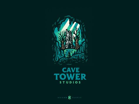 Cave Tower Studios by Dusan Klepic Illustrator Logo, Church Graphic Design, Star Lord, New Garden, Saint Charles, Logo Designer, Graphic Elements, San Rafael, San Luis Obispo