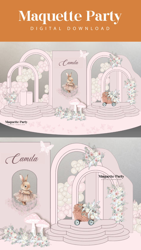 #firtsbirthday #mockup #pointfocal #template Exhibition Backdrop, Magical First Birthday, Corporate Event Centerpieces, Fairy Theme Birthday Party, Party Artwork, Event Booth Design, One Month Baby, Event Booth, Event Centerpiece