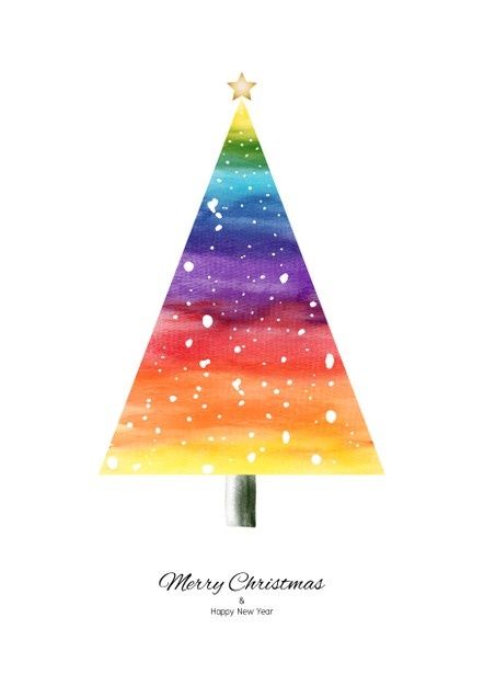 Christmas Tree Watercolor Ideas, Xmas Tree Painting, Christmas Watercolor Background, Watercolor Art Christmas Easy, Watercolor Christmas Tree Cards, Christmas Tree Prints, Xmas Tree Watercolor, Watercolor Christmas Cards Trees, Rainbow Christmas