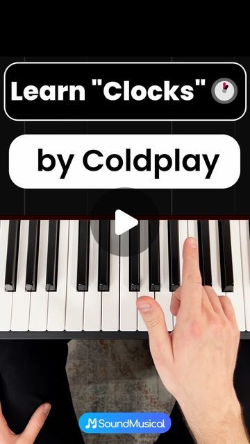 SoundMusical on Instagram: "Let's learn Clocks by Coldplay! 🎹 ➡️Visit soundmusical.com or click link in bio to get your FREE first piano lesson + 50% off your first month of lessons! #piano #clocks #coldplay #pianotutorial #pianoteacher #pianolessons #pianocover #beginnerpianolessons #soundmusical" Beginner Piano Lessons, Piano Cover, Piano Tutorial, Piano Teacher, Piano Lessons, Coldplay, Link In Bio, Piano, Clock