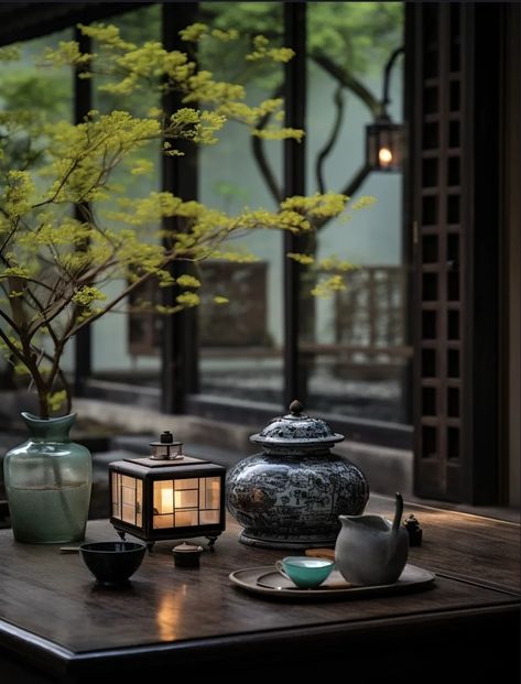 Chinese Tea Shop, Japanese Tea Room, Chinese Beautiful, Zen Vibes, Asian Tea, Japanese Tea Garden, Ikebana Arrangements, Inner Balance, East Of Eden